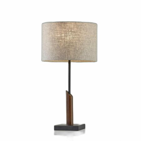 Homeroots Black Wood & Metal Table Lamp12 x 12 x 22.5 in. 372734